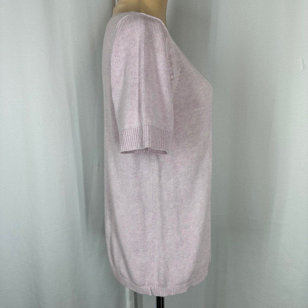 GAP Pink Lightweight Knit Short Sleeve Pocket Sweater Top Size S - Picture 5 of 9